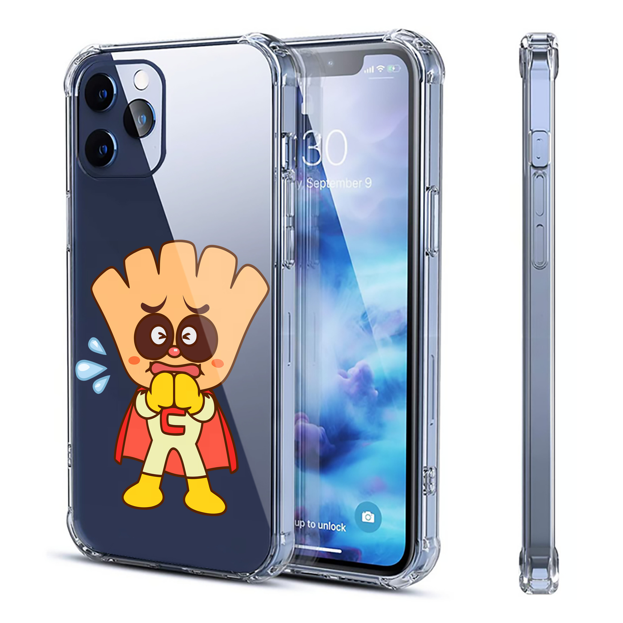 （画像用） アンパンマン Anpanman 【iPhone 12シリーズ対応】透明スマホケース（クリアソフトケース）